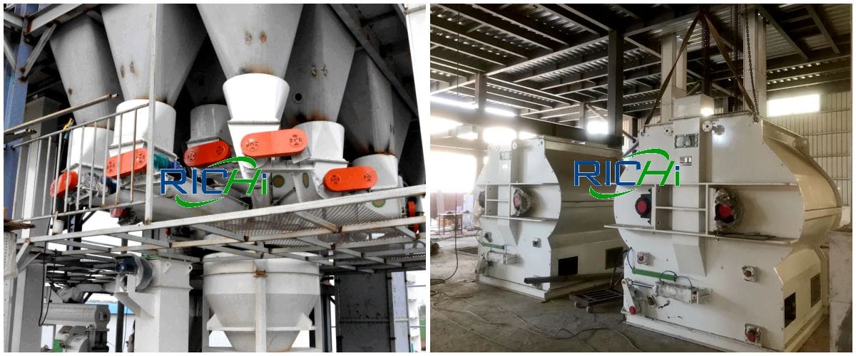 4tph aqua feed mill batching and mixing machine