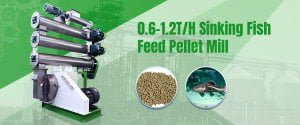 High Quality CE Sinking Fish Feed Pellet Mill 0.6-1.2T/H