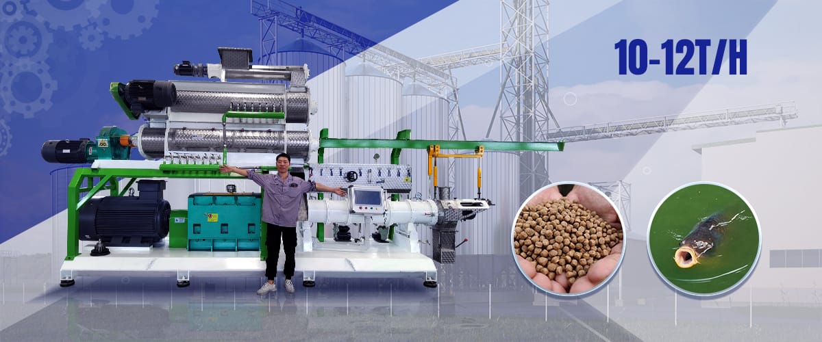 10-12 ton fish feed extruder machine