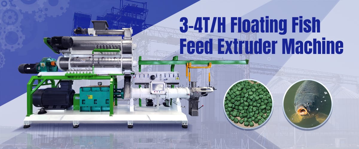 3-4t/h Floating Fish Feed Extruder Machine