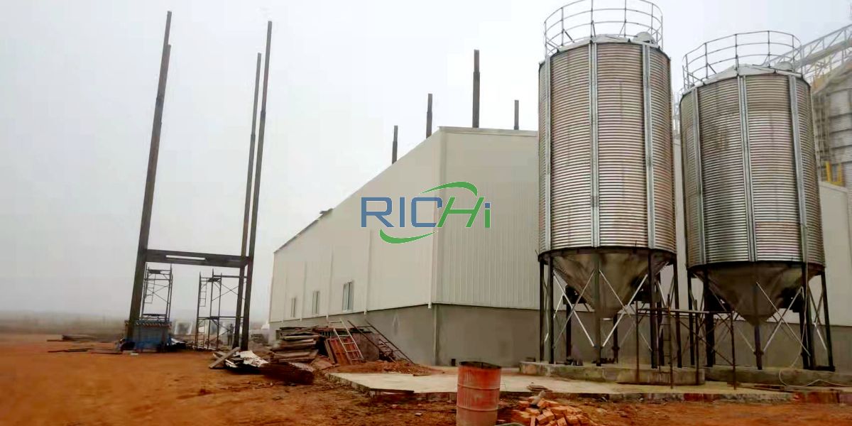 5-7 ton sinking fish feed processing line in angola